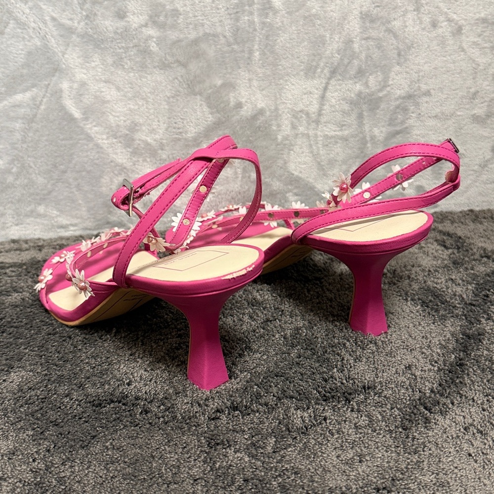 Dolce Vita x For Love & Lemons DAHLEA Fuschia Pink Strappy Sandals Size 9 NEW - Picture 4 of 8